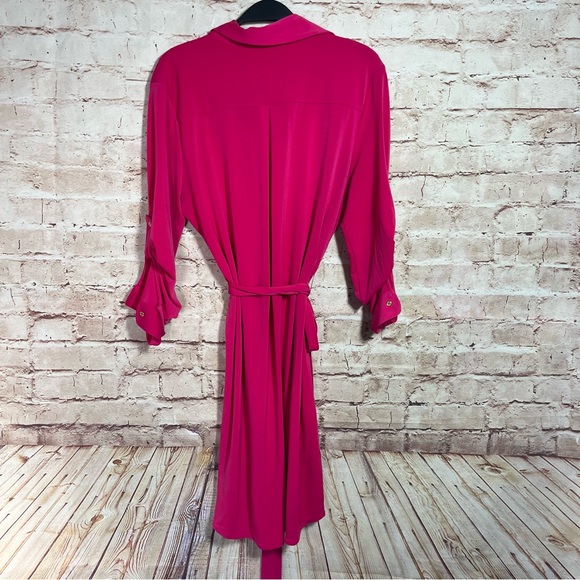 Pink Calvin Klein button down collared dress size 8 - Picture 7 of 8